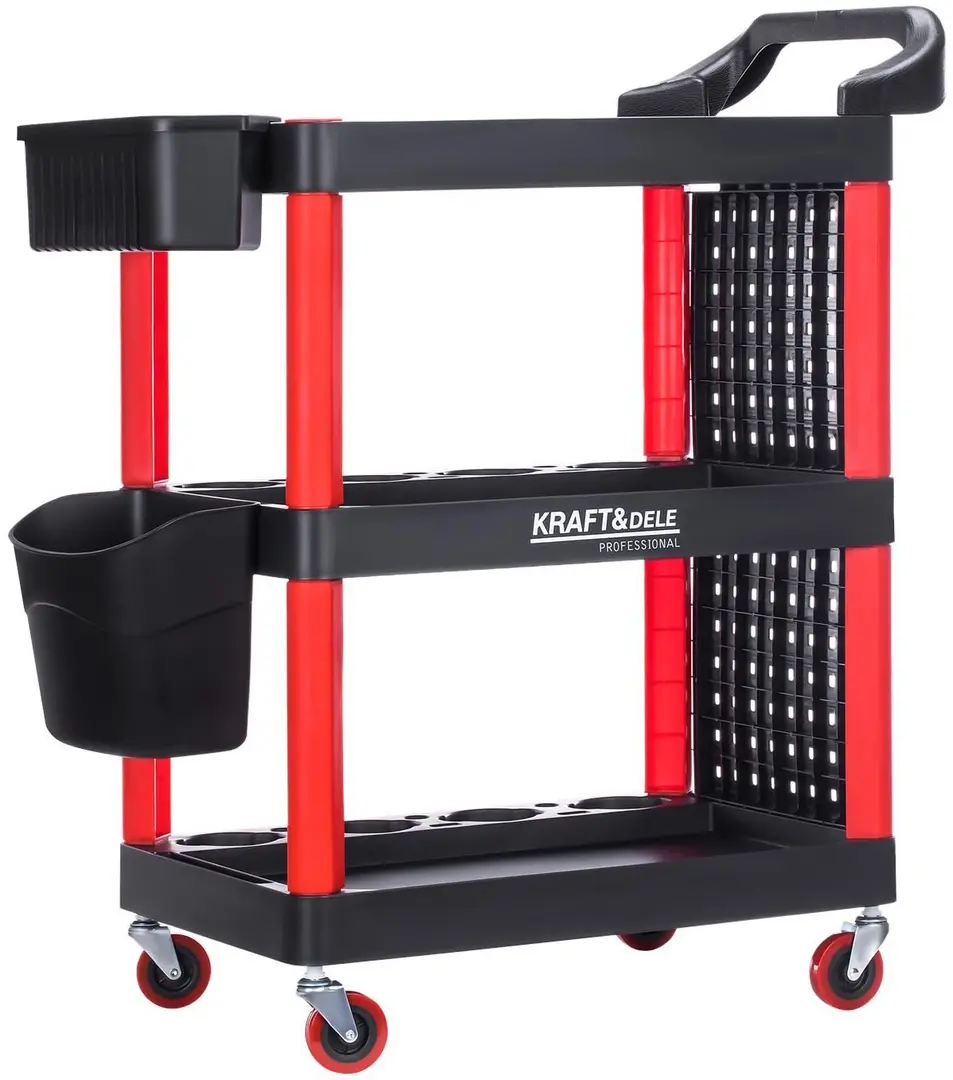Тележка для инструментов Kraft&Dele KD1076 (Black/Red)