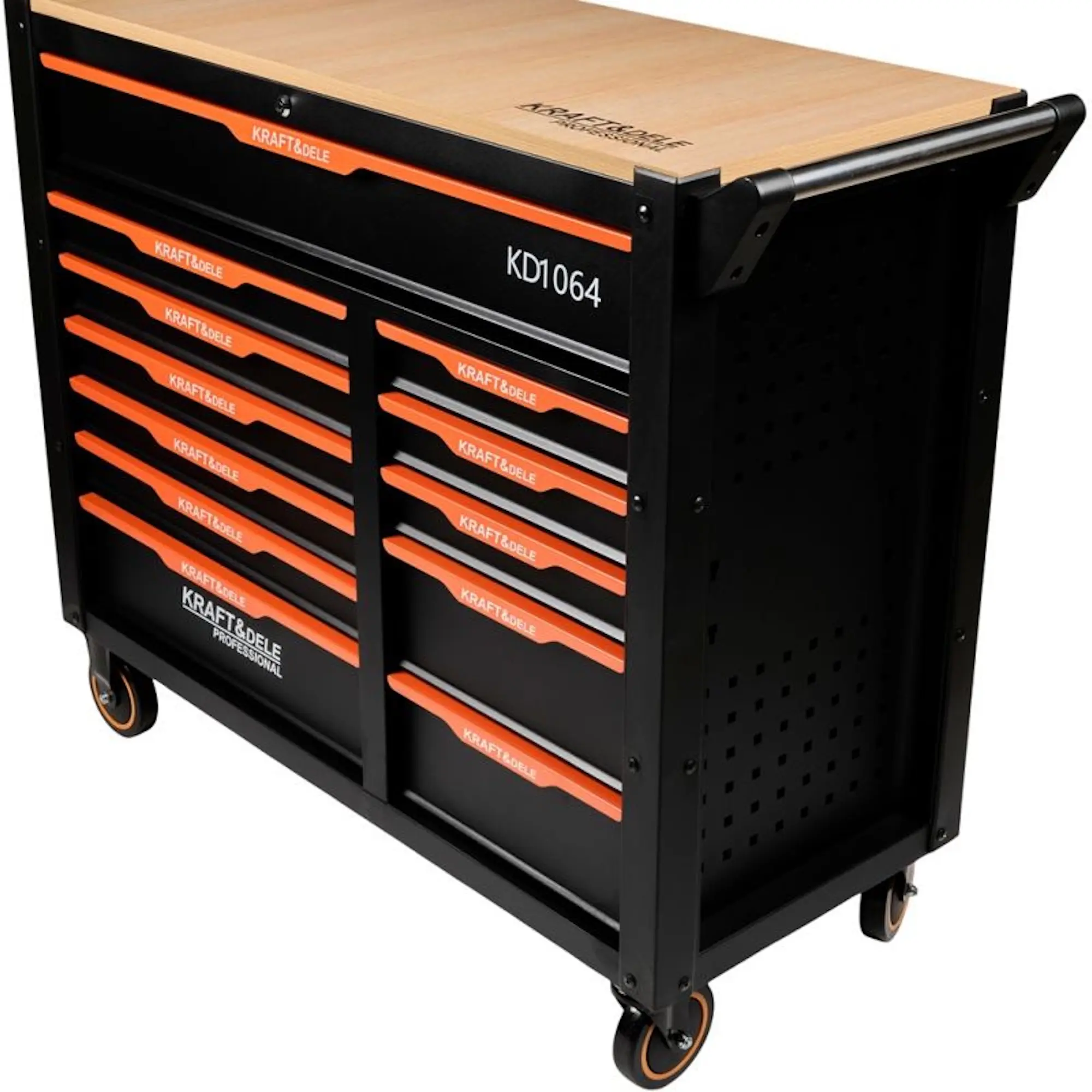 Carucior pentru scule Kraft&Dele KD1064 (Black/Wood) - 2