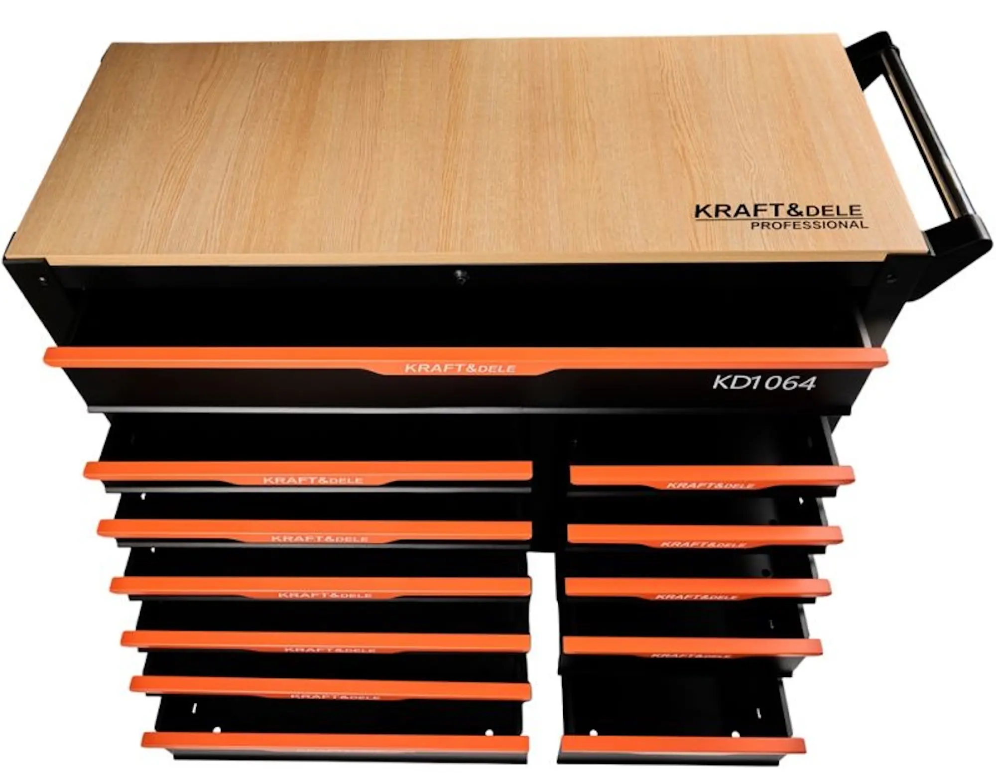 Carucior pentru scule Kraft&Dele KD1064 (Black/Wood) - 5