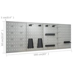 Organizator de perete VidaXL 145352 (Grey) Thumb