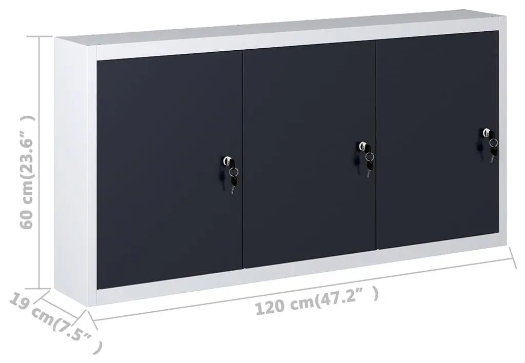 Подвесной шкаф для инструментов VidaXL 145353 (Grey/Black)