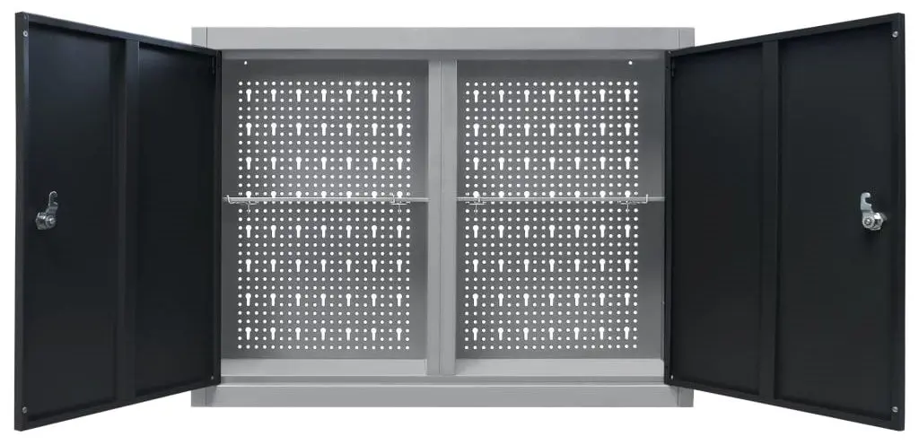 Подвесной шкаф для инструментов VidaXL 145365 (Black/Grey) - 3