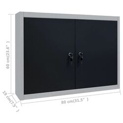 Подвесной шкаф для инструментов VidaXL 145365 (Black/Grey) Thumb
