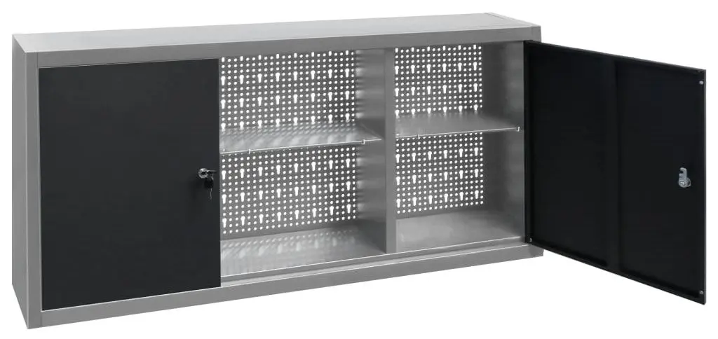 Подвесной шкаф для инструментов VidaXL 145366 (Grey/Black) - 3