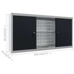 Подвесной шкаф для инструментов VidaXL 145366 (Grey/Black) Thumb