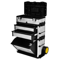 Тележка для инструментов VidaXL 140301 (Silver/Black)