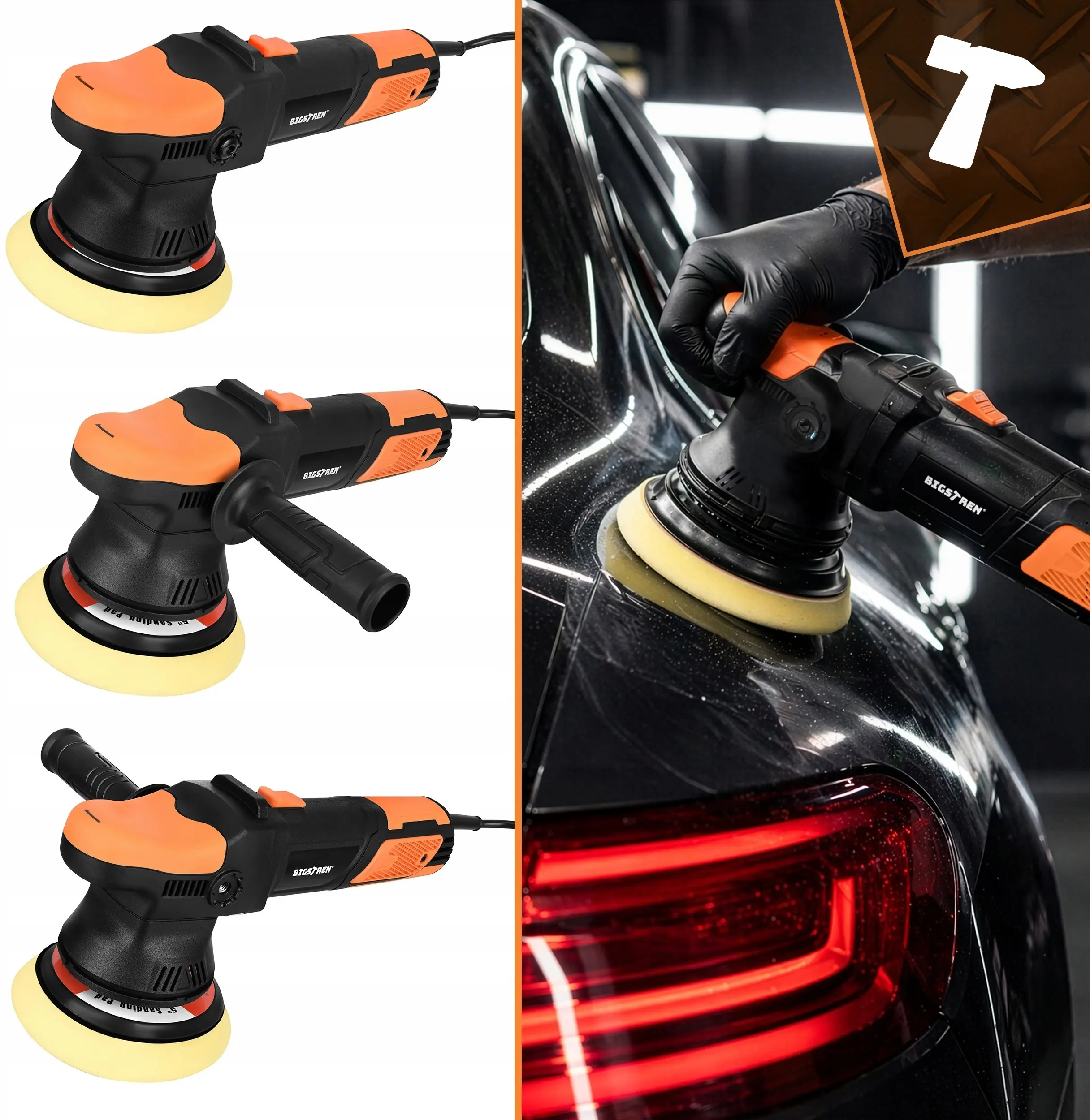 Masina de lustruit Bigstren 27662 (Balck/Orange) - 7
