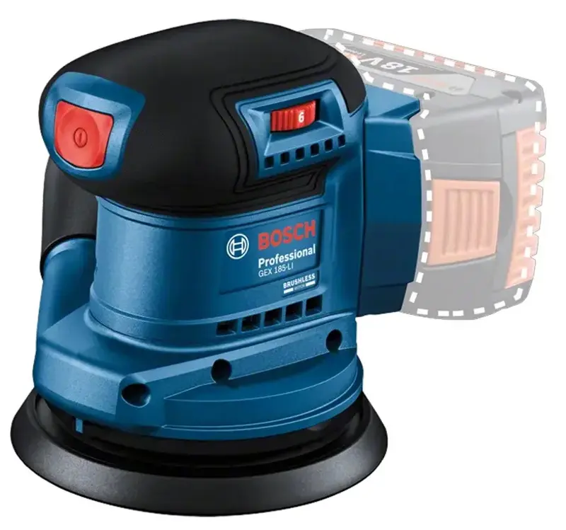 Masina de slefuit excentric cu acumulator Bosch GEX 185-LI