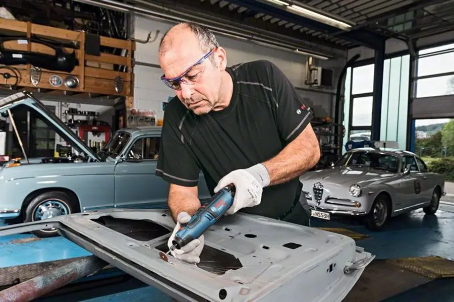 Аккумуляторный многофункциональный инструмент Bosch Professional GRO 12V-35 + 5CD + Mandrel Solo - 4