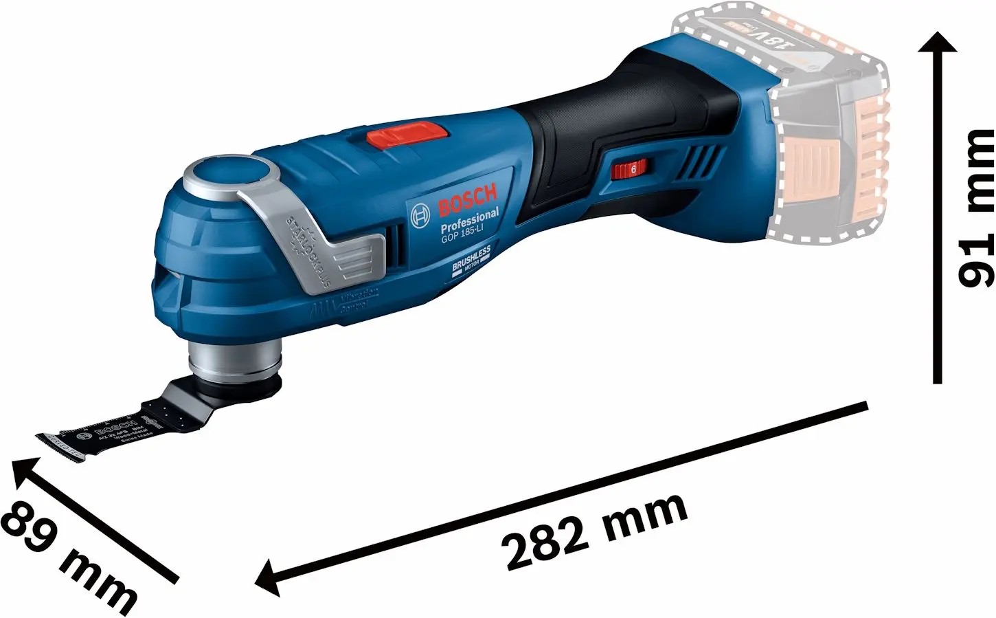 Instrument multifunctional Bosch Professional GOP 185-LI Solo (Blue)