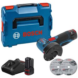 Угловая шлифмашина Bosch GWS 12V-76 + GBA Li-Ion х2 + GAL 12V-40 + L-Boxx Thumb