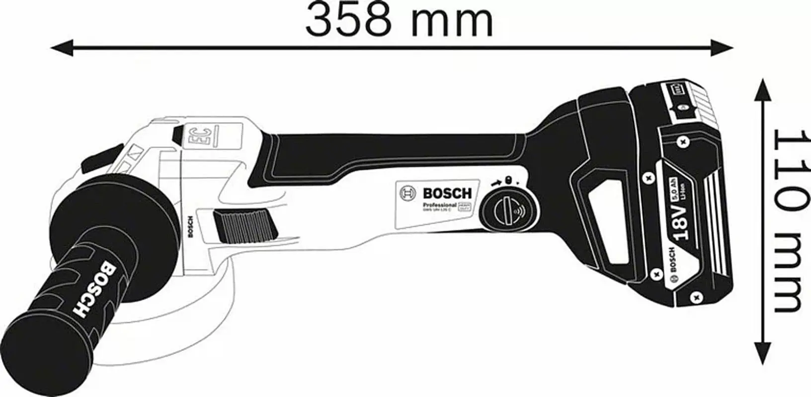 Угловая шлифовальная машина Bosch GWS 18V-10