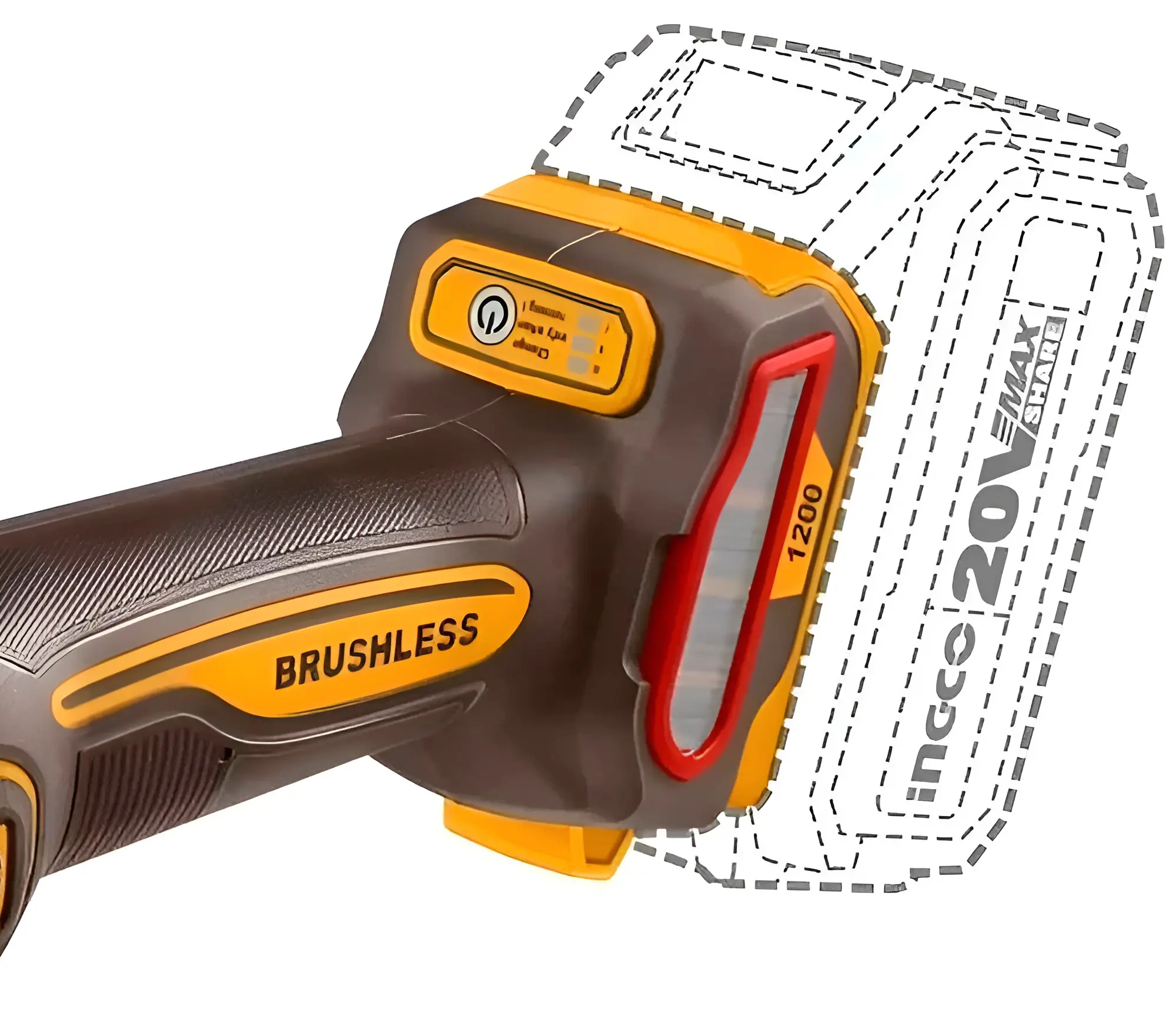 Polizor unghiular cu acumulator Ingco CAGLI221253