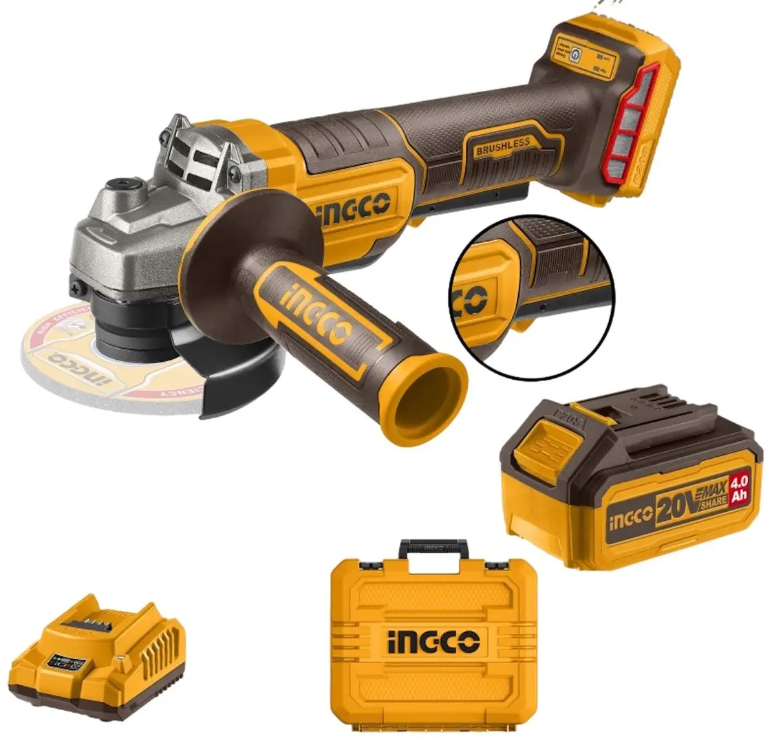 Аккумуляторная угловая шлифовальная машина Ingco CAGLI2111561