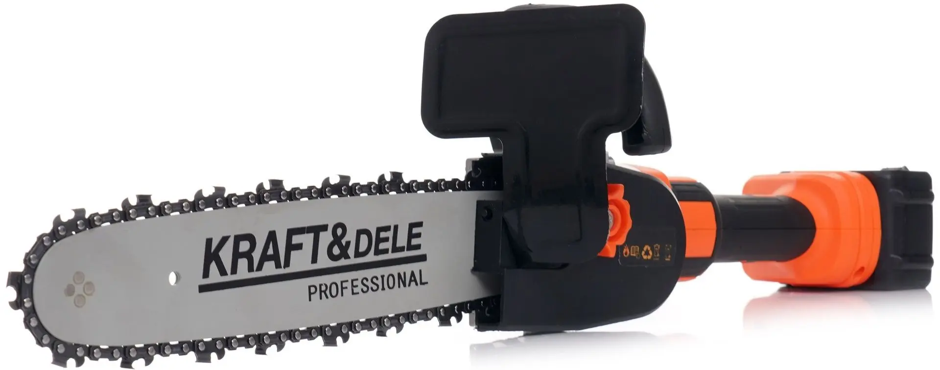 Polizor unghiular cu acumulator + ferestrau cu lant 2in1 Kraft&Dele KD10624