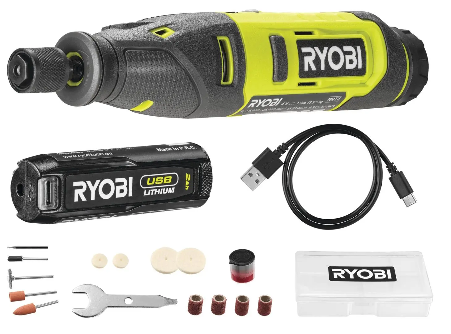 Polizor drept cu acumulator Ryobi RRT4-120GA15