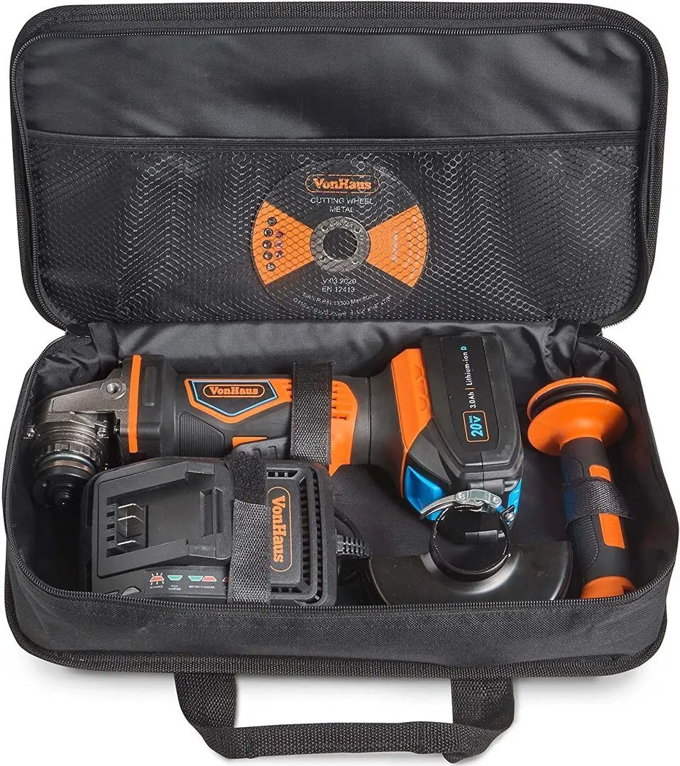 Polizor unghiular cu acumulator VonHaus D-Series 20V Max 8100018