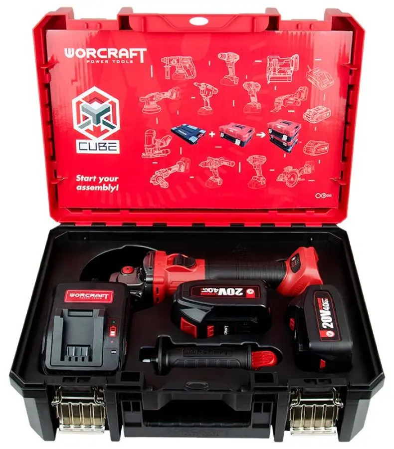 Polizor unghiular cu acumulator Worcraft XCUBE003