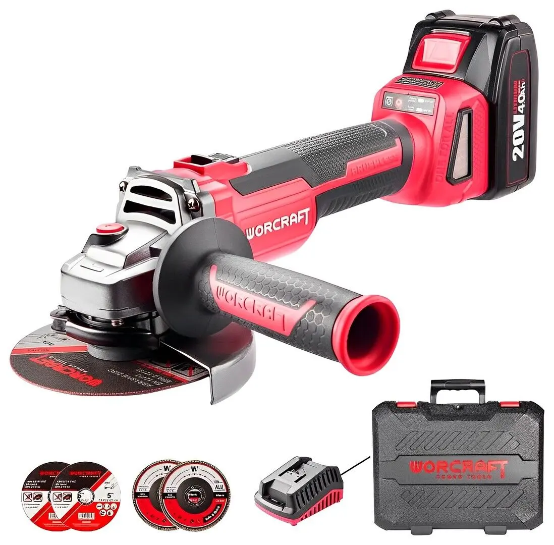 Masina de slefuit unghiulara cu acumulator Worcraft CAG-S20LIBH-125B