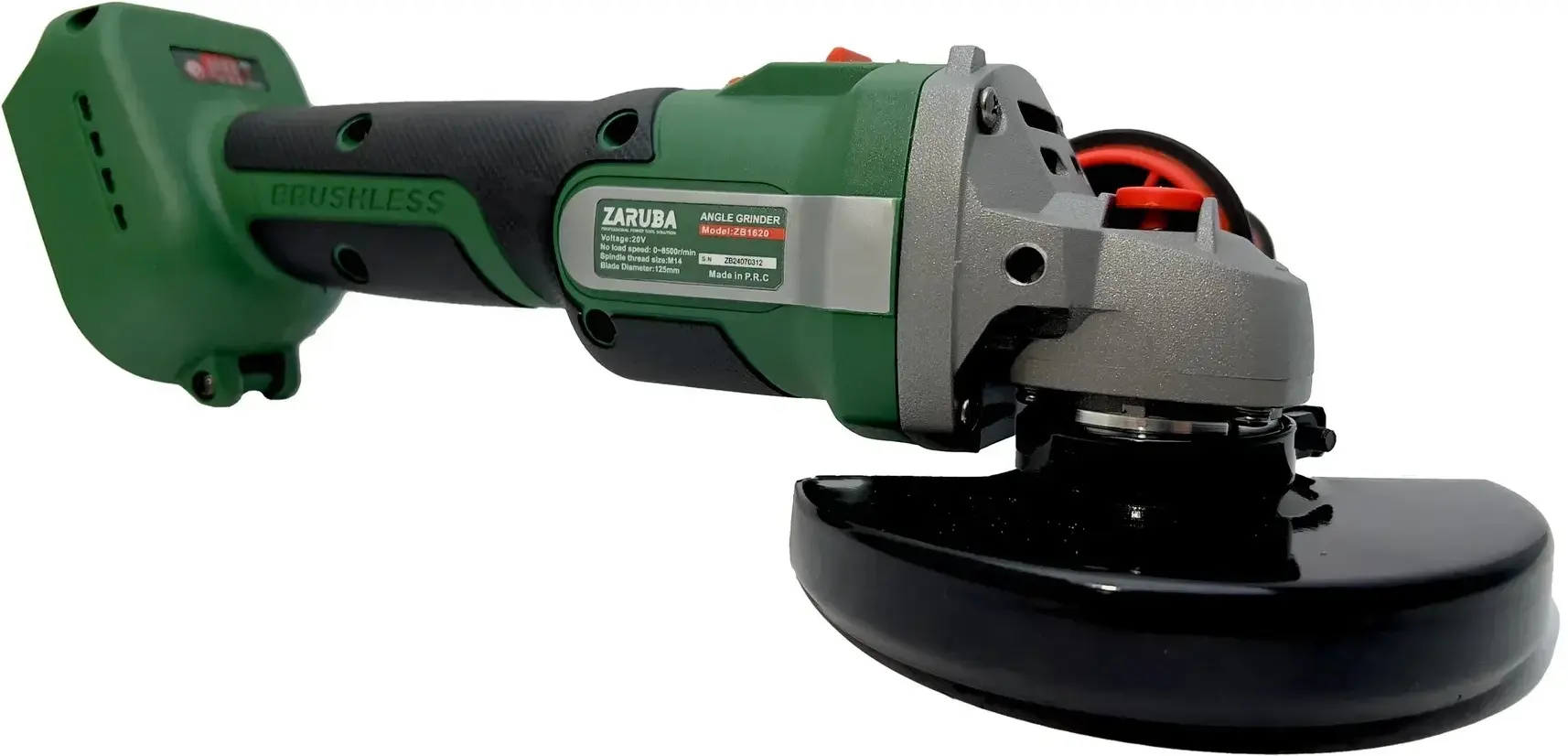 Аккумуляторная угловая шлифмашина Zaruba ZB1620 (Green/Black)