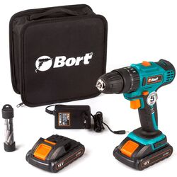 Аккумуляторная дрель-шуруповерт Bort BAB18Ix2Li-FD Set