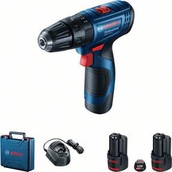 Ударная аккумуляторная дрель-шуруповерт Bosch Professional GSB 120-Li + Akku Li-Ion 2 Ahx2 + GAL 1210 CV + Case
