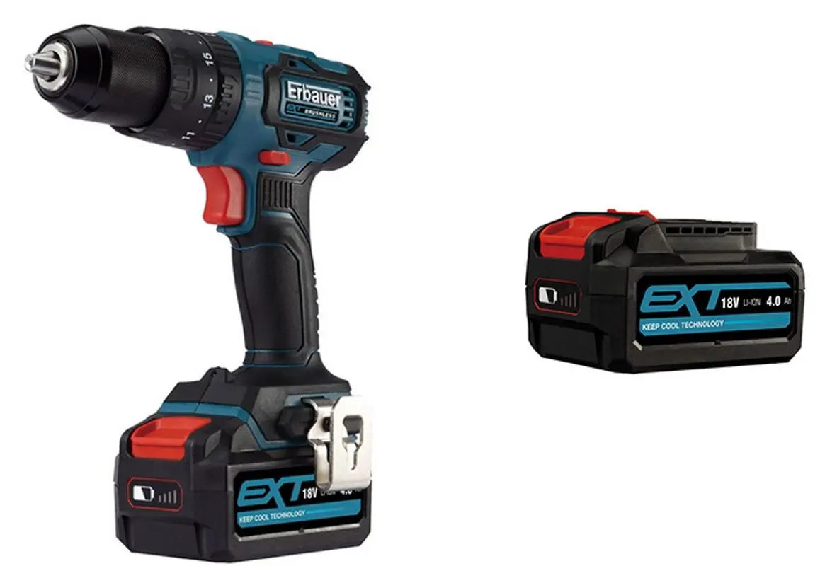 Дрель-шуруповерт аккумуляторная Erbauer ECD18-LI-2 - 2