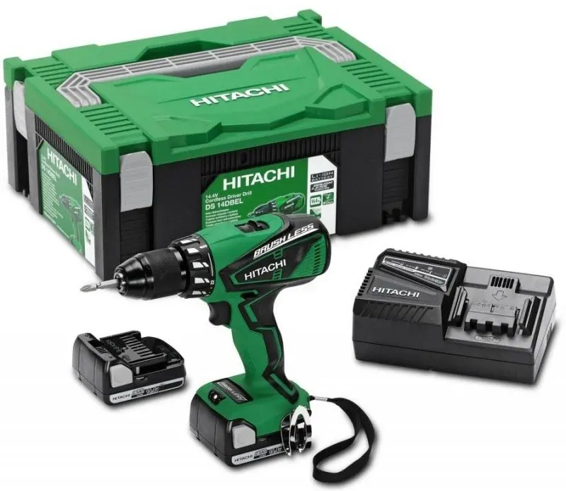 Masina de gaurit si insurubat cu acumulator Hitachi DS14DBEL-RJ Set