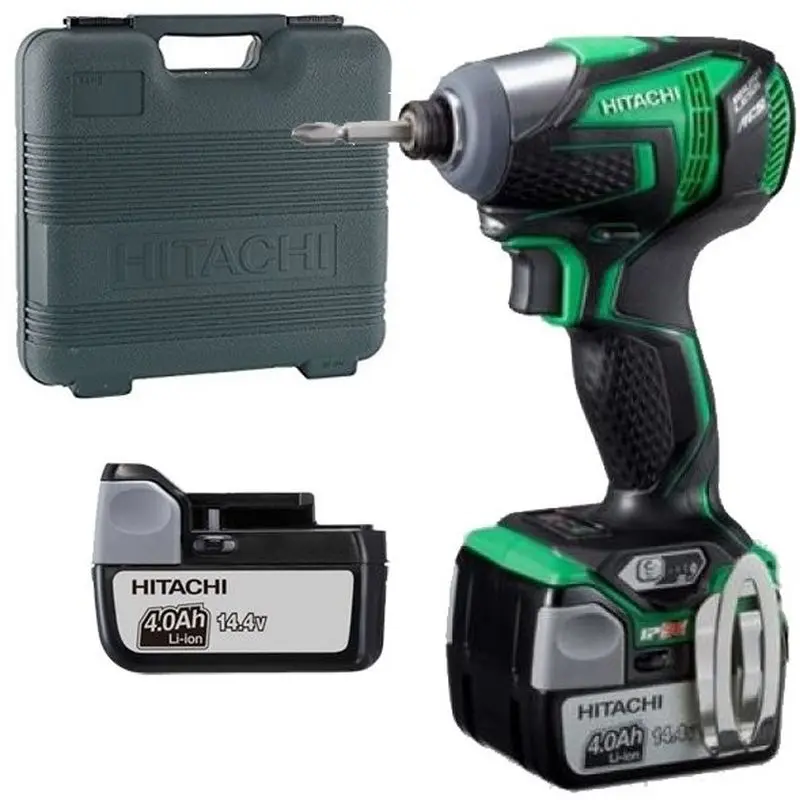 Masina de insurubat cu percutie si acumulator Hitachi WH14DDL-TW Set