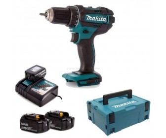 Masina de gaurit si insurubat cu acumulator Makita DDF482RFE (Blue/Black)