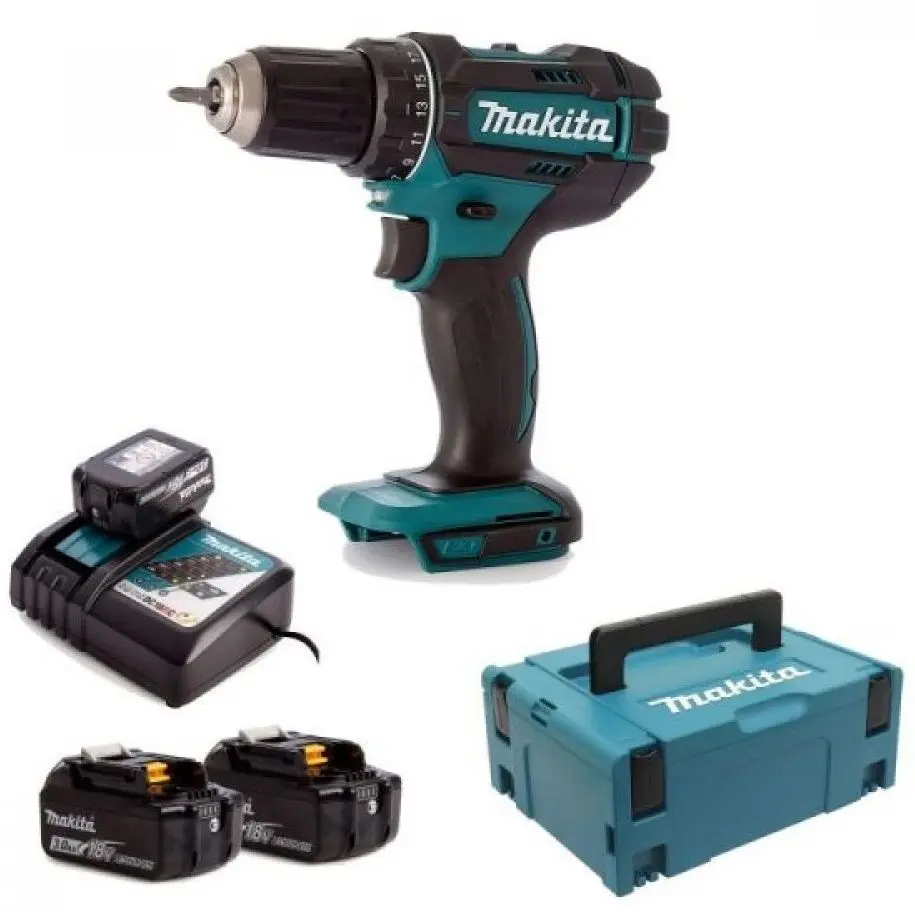 Аккумуляторная дрель-шуроповерт Makita DDF482RFE (Blue/Black)