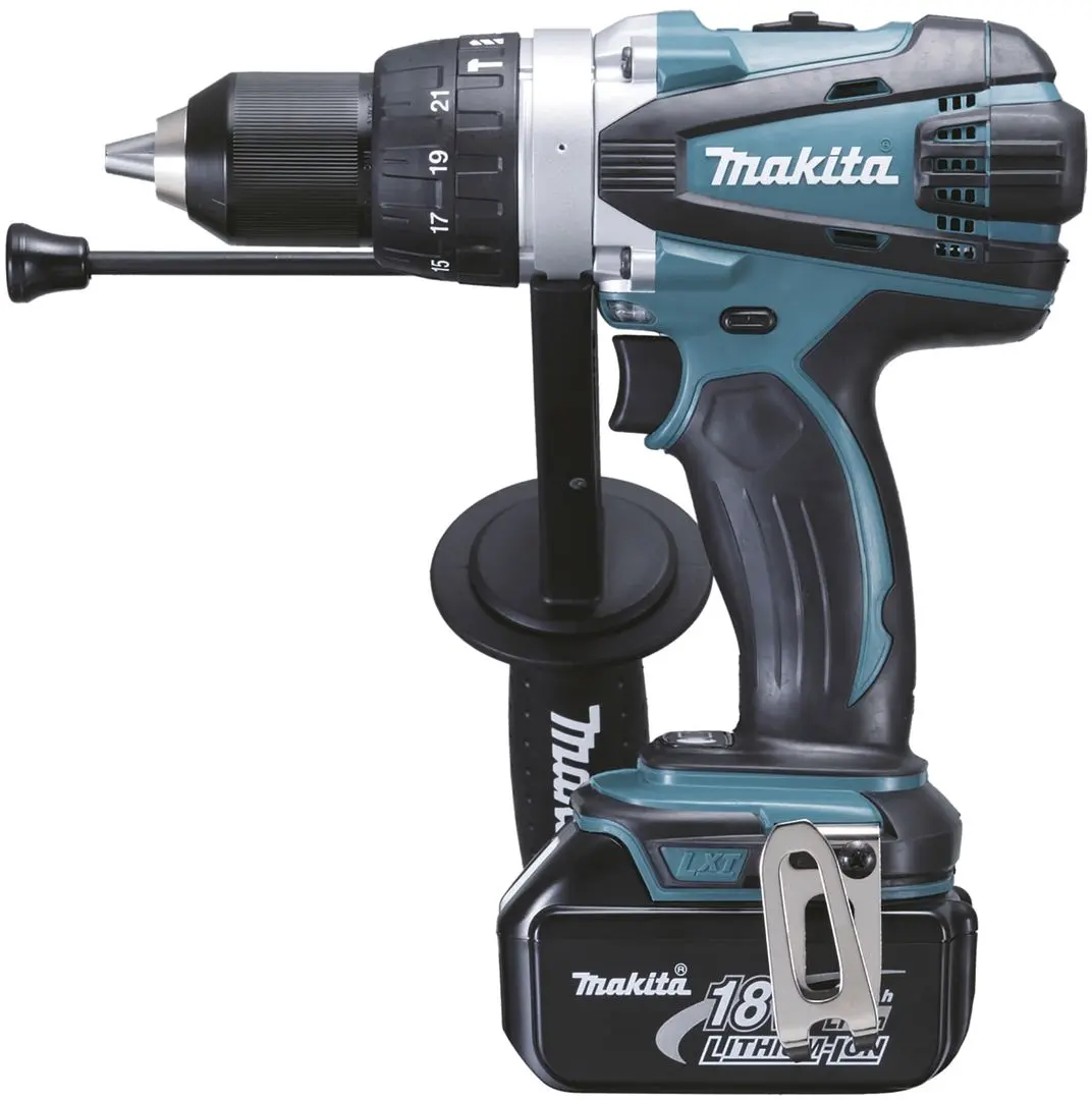 Masina de gaurit si insurubat cu percutie Makita DHP458RFJ (Blue/Black)