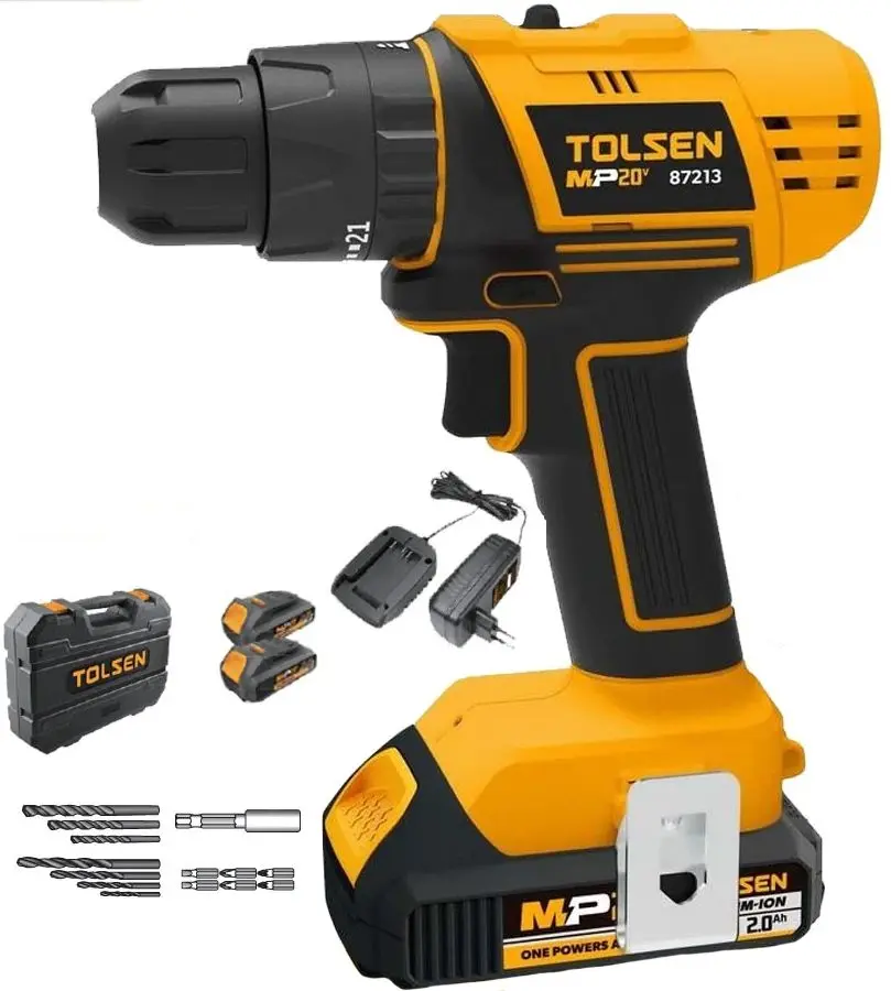 Аккумуляторная ударная дрель-шуруповерт Tolsen 87213
