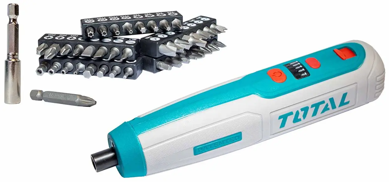 Аккумуляторная отвертка + биты Total TSDLI0403