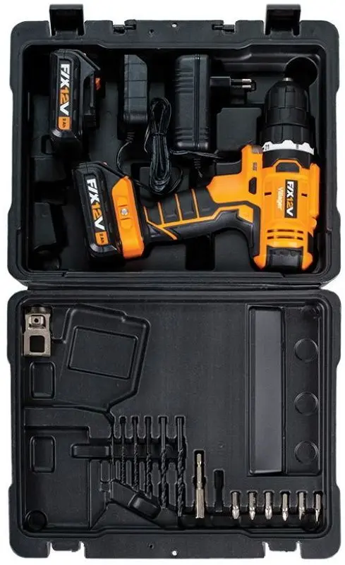 Аккумуляторная дрель-шуруповерт Villager VLN 3112-2BSC (Black/Orange) - 2
