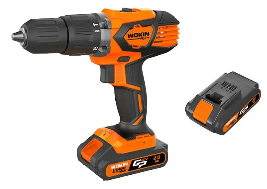 Masina de gaurit si insurubat cu percutie si acumulator Wokin 622158