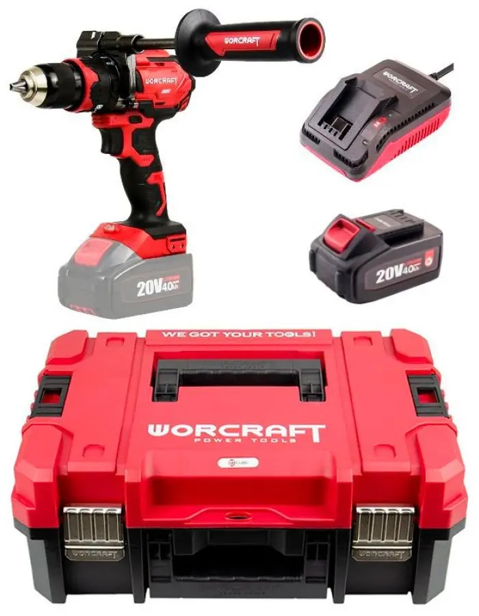 Аккумуляторный шуруповерт Worcraft XCUBE004