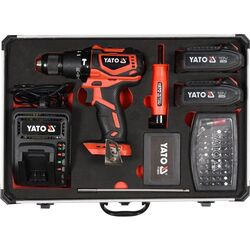 Masina de gaurit si insurubat cu acumulator si percutie Yato YT-44250 Kit Thumb