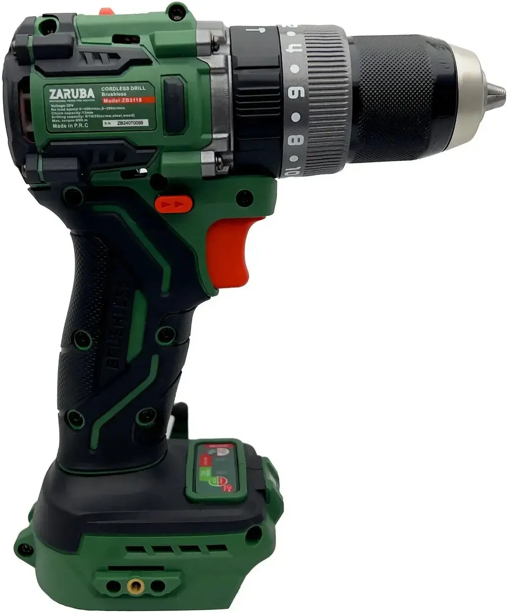 Аккумуляторный ударный шуруповёрт Zaruba ZB3118 (Green/Black)