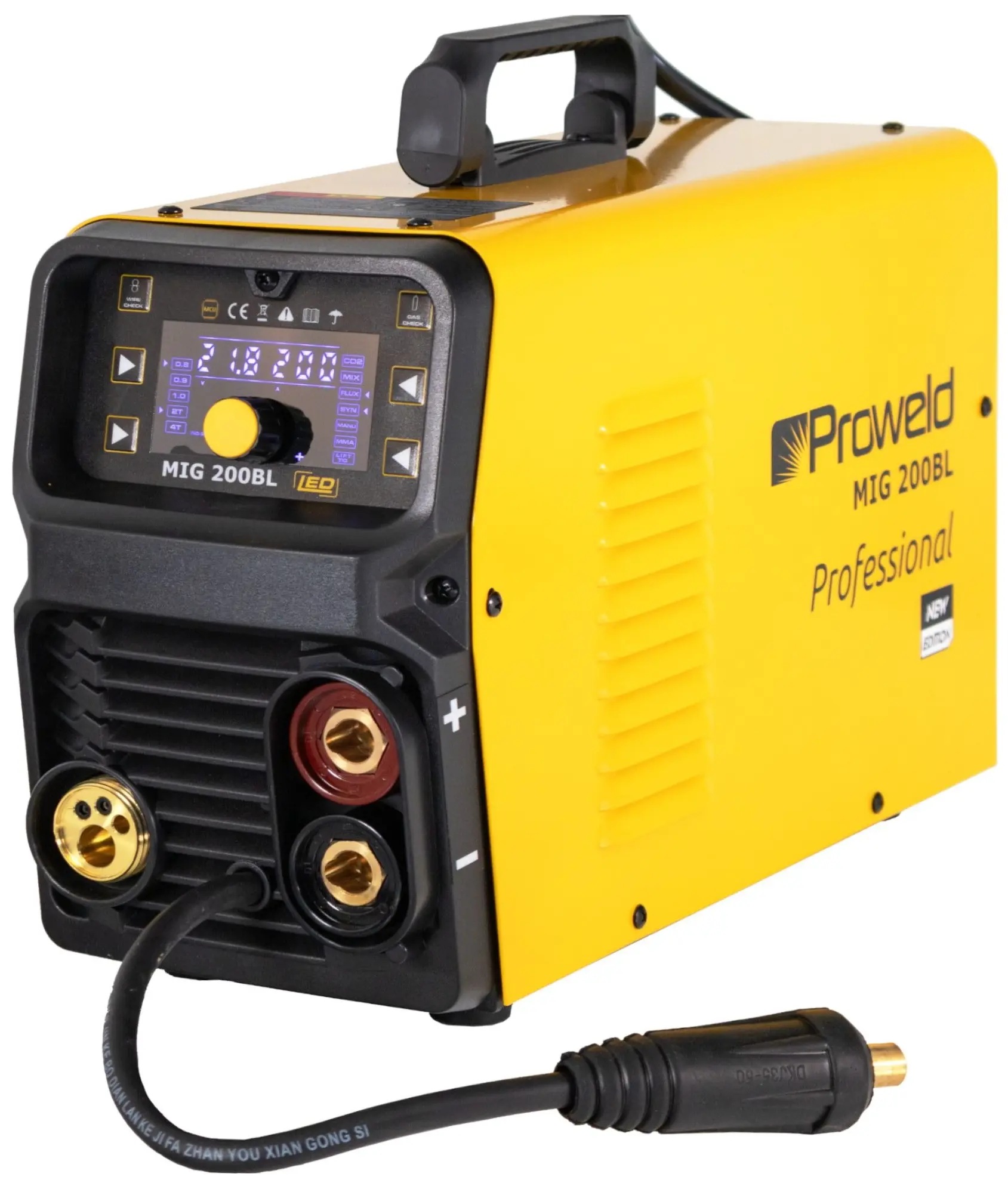 Сварочный аппарат ProWeld MIG 200BL LED Synergetic (Yellow/Black) - 2
