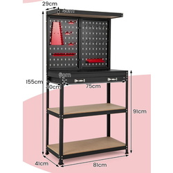 Banc de scule Costway TH10068RE (Black/Red) Thumb