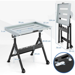 Masa de sudura Costway TH10090BK (Black) Thumb