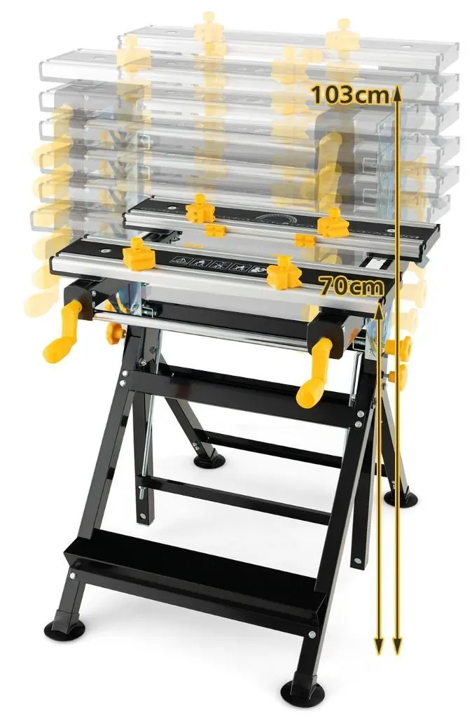 Banc de lucru pliabil Costway TH10024DK (Black)