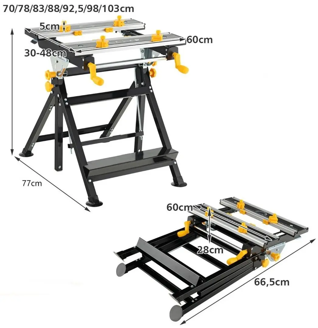 Banc de lucru pliabil Costway TH10024DK (Black)