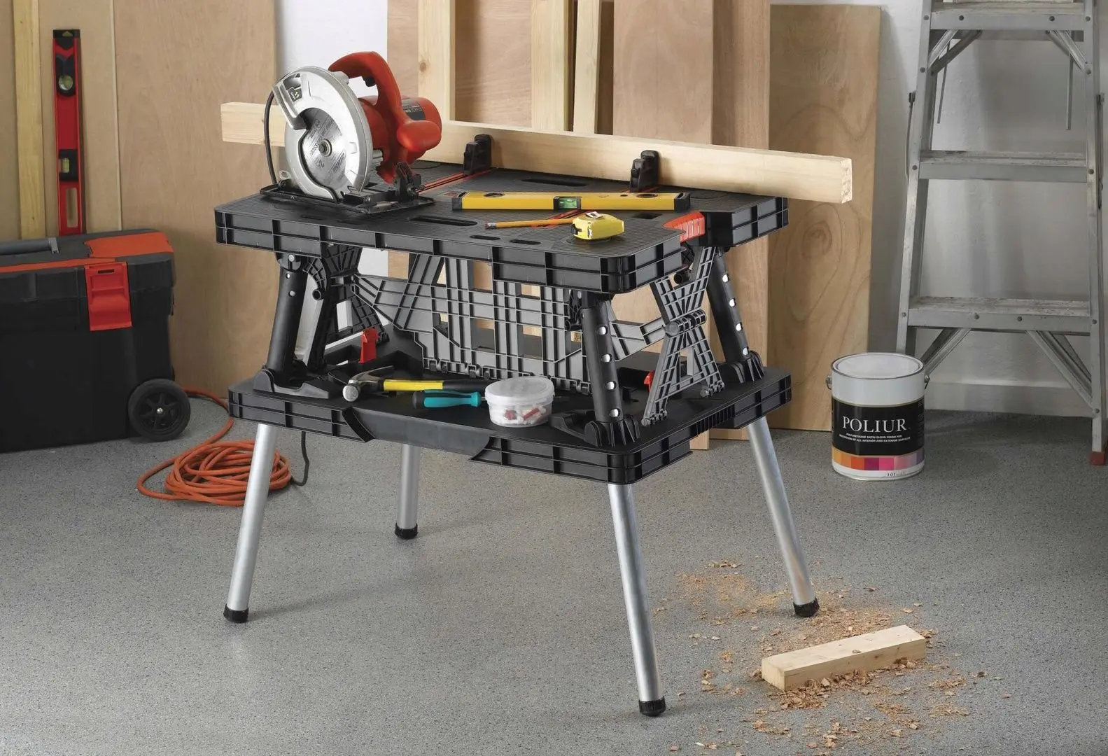 Banc de lucru pliabil Keter 17182239 (Black/Red)