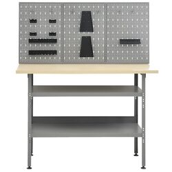 Стол с органайзером VidaXL 3053426 (Grey/Black)