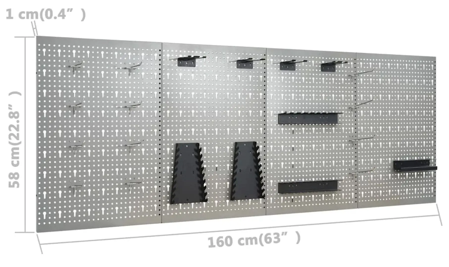 Стол с органайзером VidaXL 3053430 (Grey/Black)