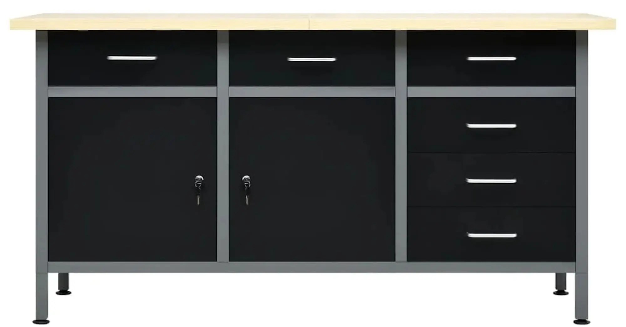 Стол VidaXL 145348 (Grey/Black)