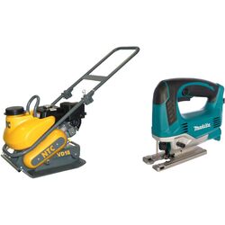 Set placa compactoare pe benzina + ferastrau vertical NTC Elegant VD 18 K + JV0600