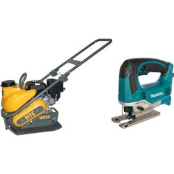 Set placa compactoare pe benzina + ferastrau vertical NTC Elegant VD 20 K + JV0600